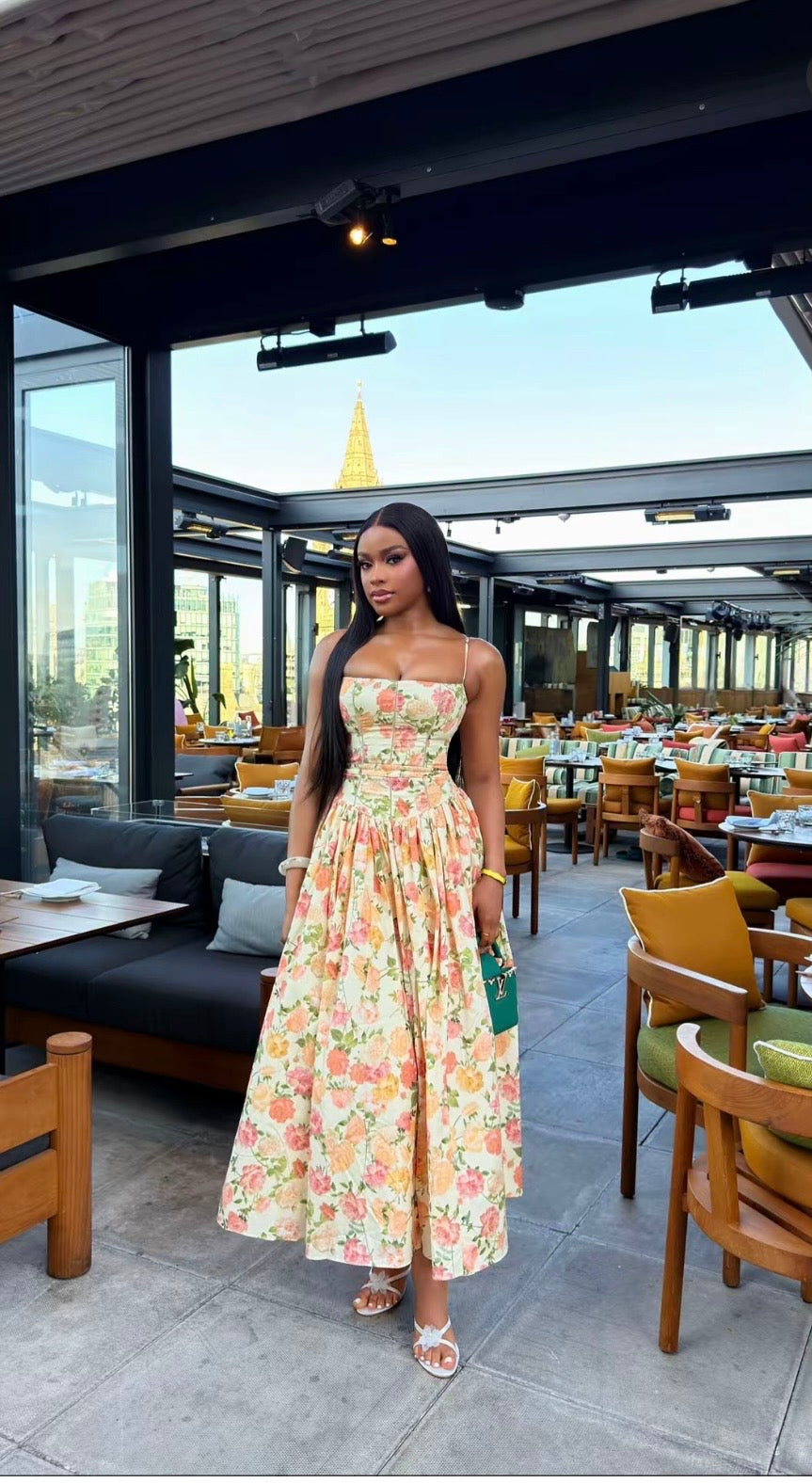 Amara Floral Maxi Dress – Blush