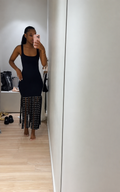 Studded Fringe Midi Dress