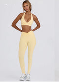 Brushed bra and leggings pecan marl
