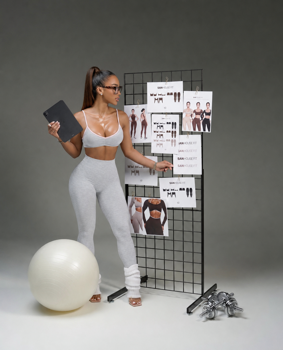 Essential Legging top grey set