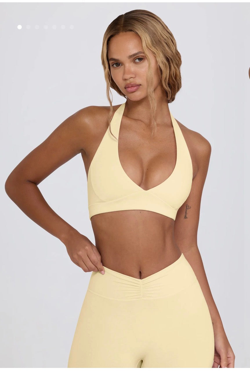 Brushed bra and leggings pecan marl